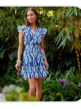 Avara Cheryl Blue Printed Short Dress - spring 2026 collection